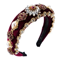 new eur america baroque women headband glass diamond girls hairband rhinestone luxury palace retro women hair accessories