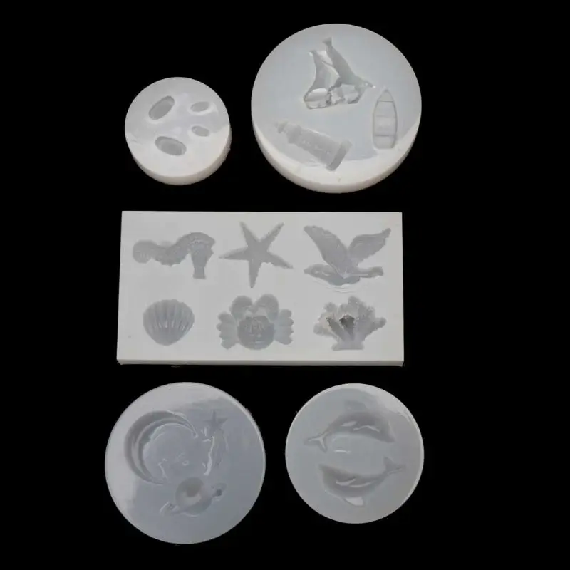 Силиконовая форма для подвески в виде Луны звезды морской ракушки краба лодки