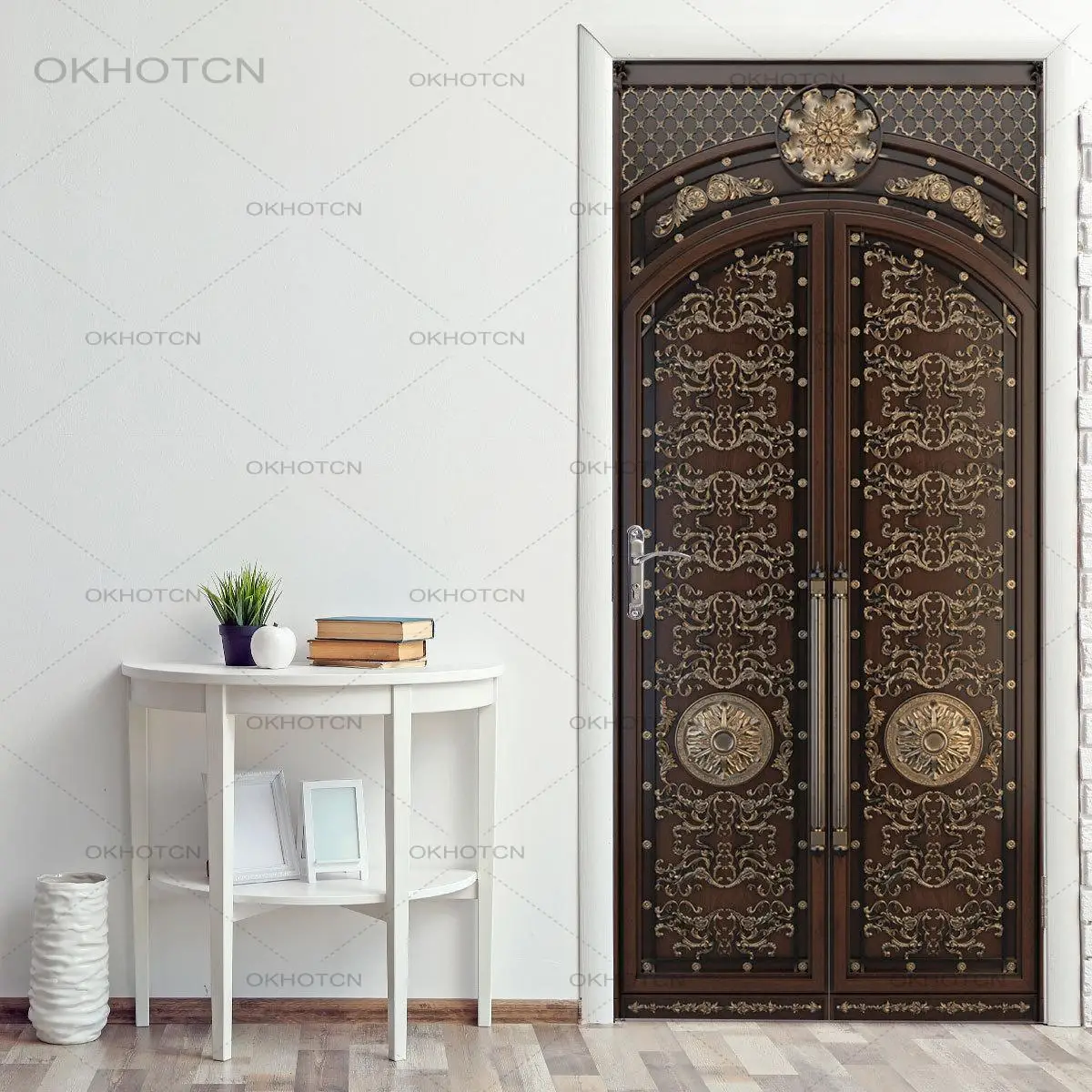 

Home Decor DIY Door PVC Waterproof 3D Print Environment Classical Pattern Protection Sticker Self Adhesive Art Paper Bedroom