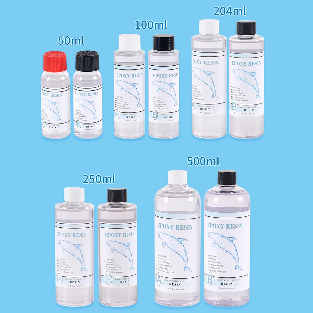 Clear Art Epoxy Resin Kit AB Epoxy Casting and Coating Resin Kit Crystal Jewelry Resin with Bonus Measuring Cups Stick Gloves