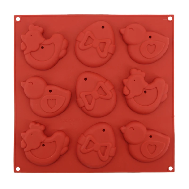 9 отверстий Рождественская Пасхальная форма печенья для шоколадного десерта DIY