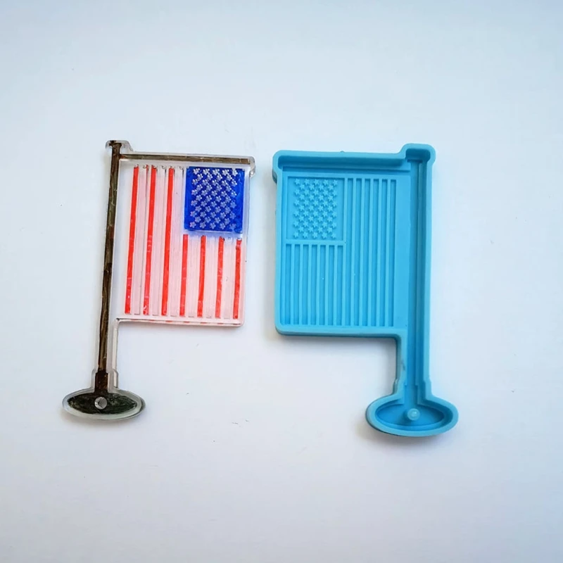 

День независимости США брелок для ключей «флаг» силиконовый прессформу эпоксидной смолы DIY брелок кулон ювелирные изделия изготовления пр...