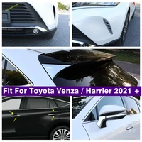 chrome front fog lights handle rear window spoiler rearview mirror stripes cover trim fit for toyota venza harrier 2021 2022