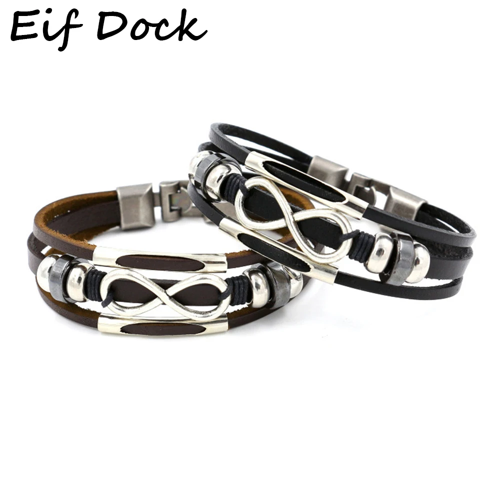 

Eif Dock Infinity Handmade Bracelet Vintage Friendship Leather Bracelet Set Infinity Love Couples Bracelet Set Infinity Jewelry