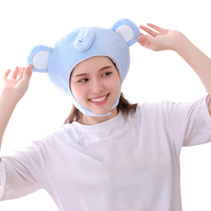 

Cartoon Elephant Plush Hat Animal Ears Nose Stuffed Toy Headgear Cosplay Cap M5TE