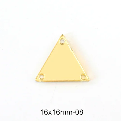 16x16mm-P08 50 шт. акриловое зеркало пришивные стразы акриловые Пришивные зеркала нерегулярные шампанское пришивные камни аксессуары для платья F0021 - Цвет: 16x16mm-P08
