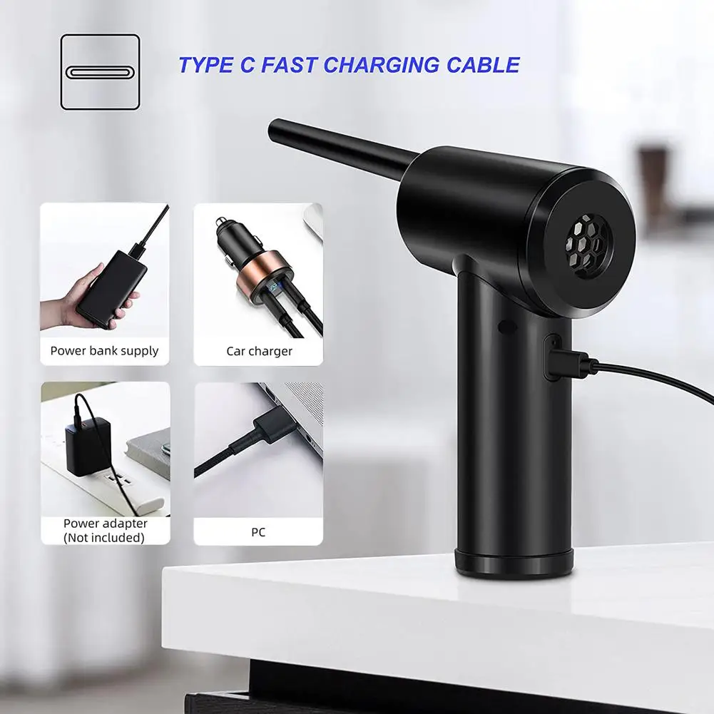 

USB Portable Cordless Air Duster Compressed Blower Electric Air Duster For Computer Keyboard Camera Cleaning Small Appliances