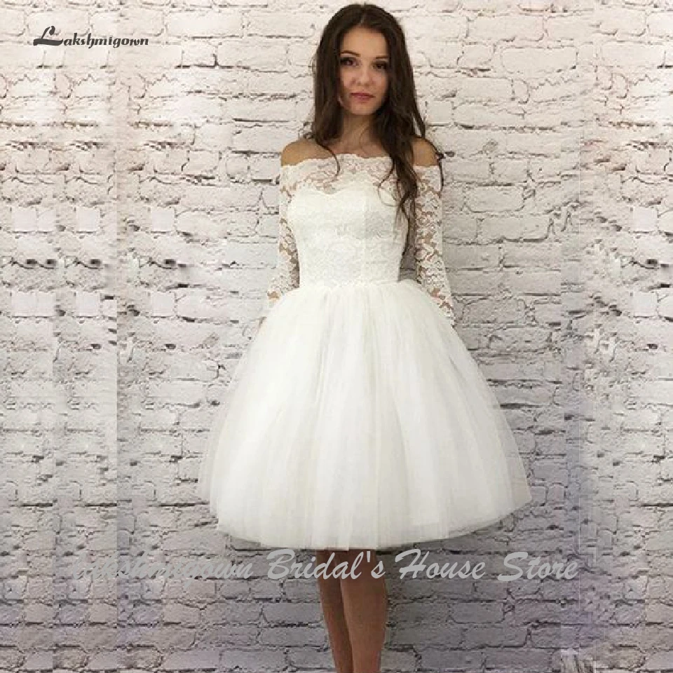 Горячая Распродажа короткое ТРАПЕЦИЕВИДНОЕ свадебное платье Lakshmigown сексуальные