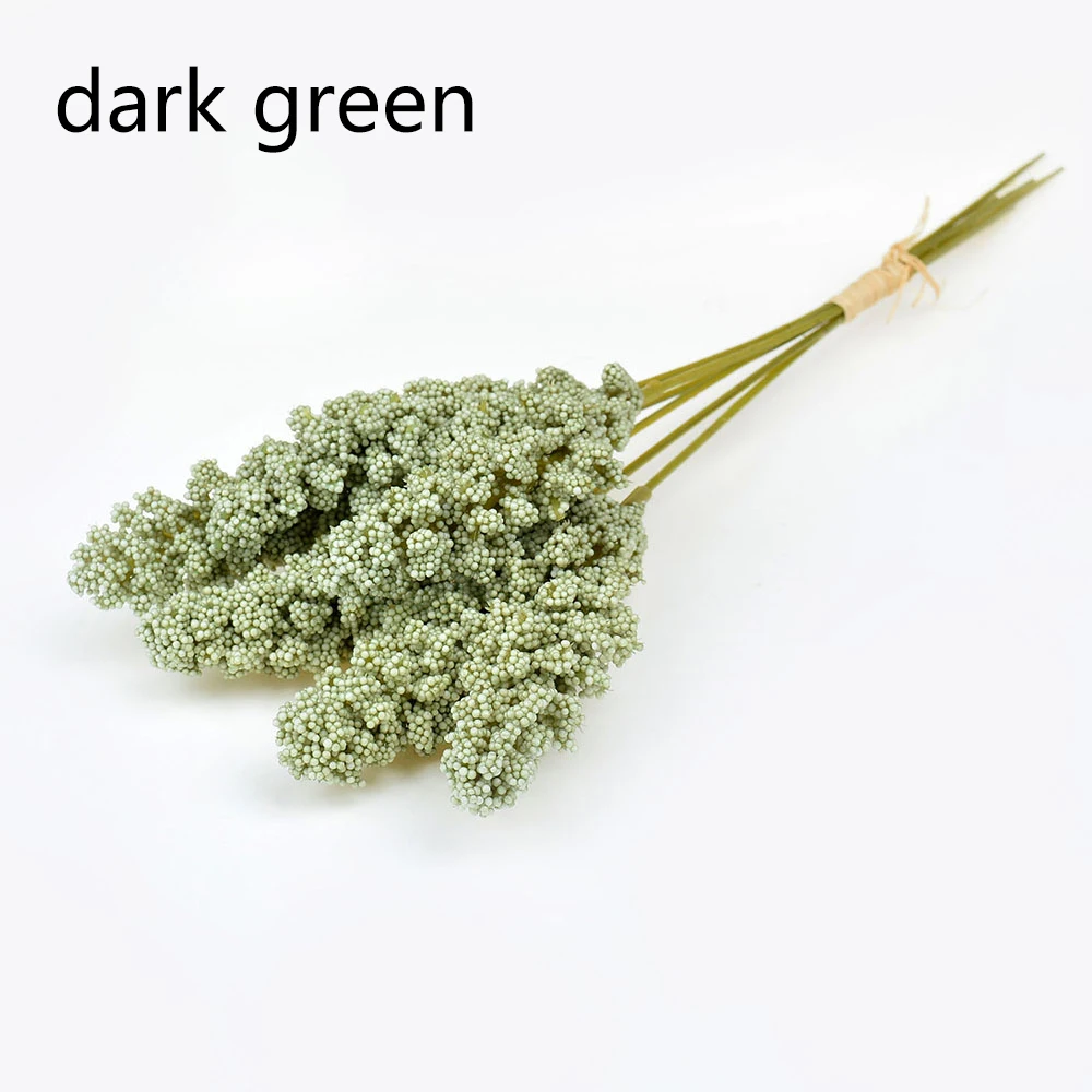 6 шт./букет миниатюрные Ванильные поролоновые ягоды шипы искусственные цветы