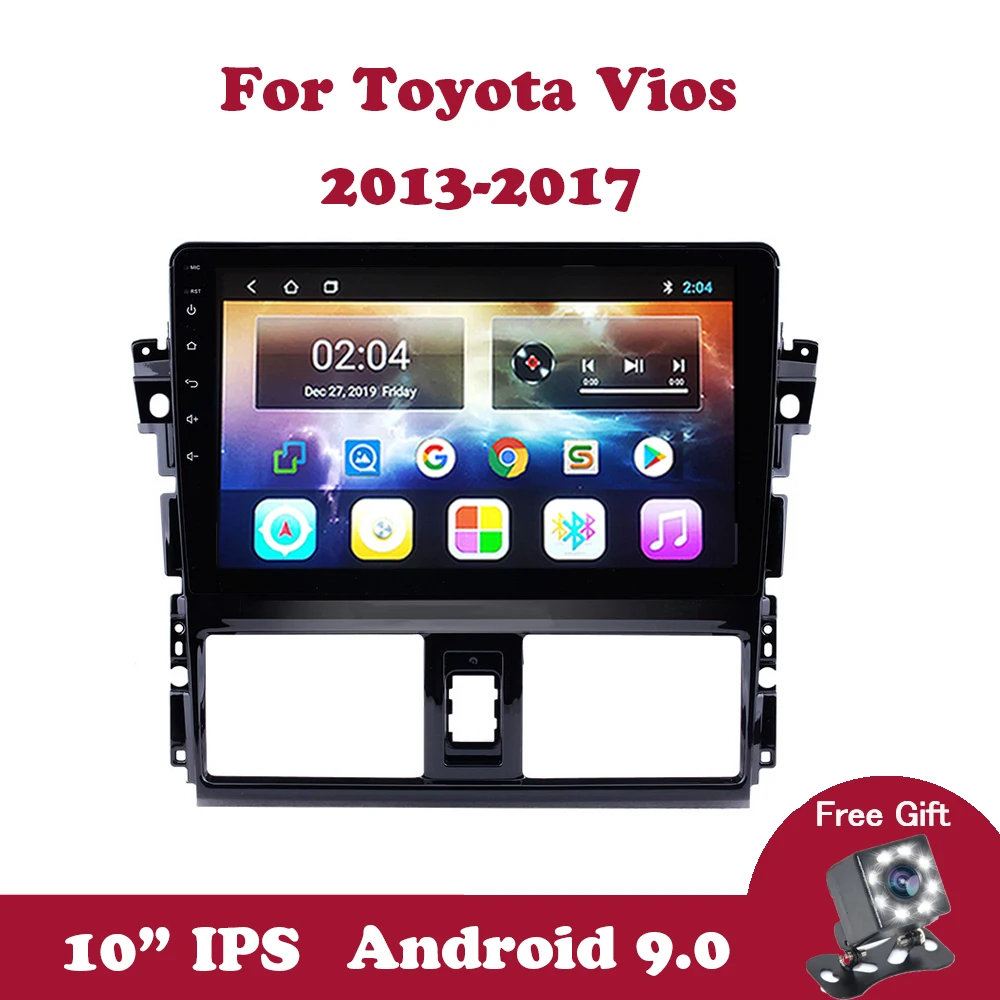 Автомобильный радиоприемник Android 9 0 IPS для Toyota Vios 2013 2016 стереоприемник магнитола