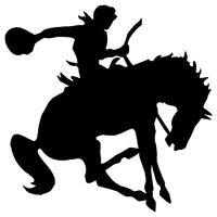 car stickers horse riding sport personality fashion pvc car decoration accessories decals waterproof blackwhite15cm15cm