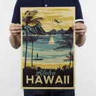 AIMEER печать-Гавайская Алоха картина иллюстрация Декор для дома и офиса крафт-бумага ретро постер картина сердечник 51*32 см
