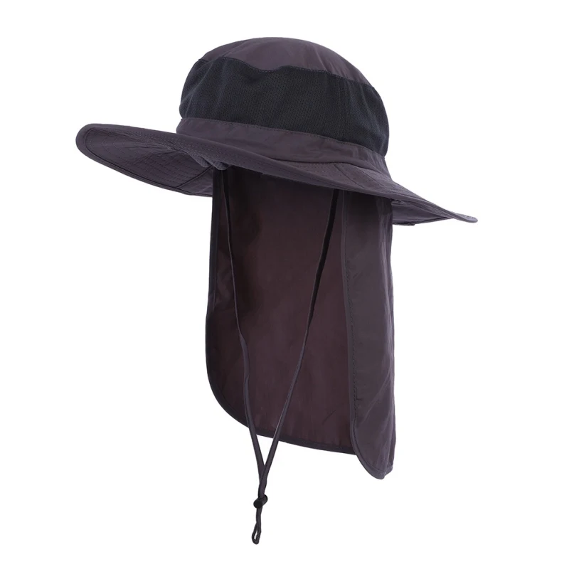 

Outdoor fishing fisherman hat outer sunscreen along the big hat along the long cloak sunshade anti-UV hat