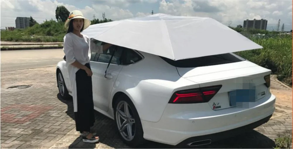 Новейшая Полностью Автоматическая автомобильная палатка года, подвижный зонт от солнца, пыленепроницаемый козырек от солнца, автомобильный Зонт с пультом дистанционного управления
