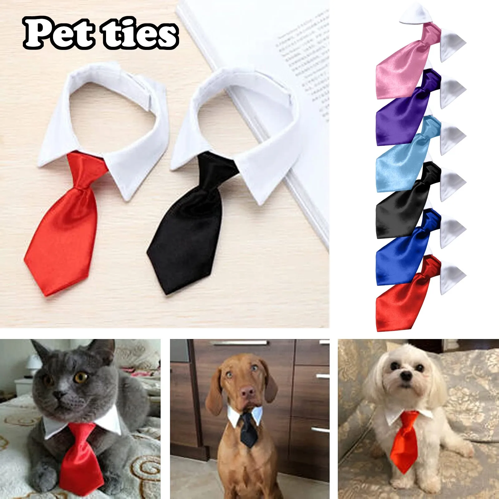 

Hot Sale Cute Cotton Adjustable Dog Necktie Dog Cat Grooming Formal Tie Comfortable Dog Suit Tuxedo Bow Ties Pet Accessories