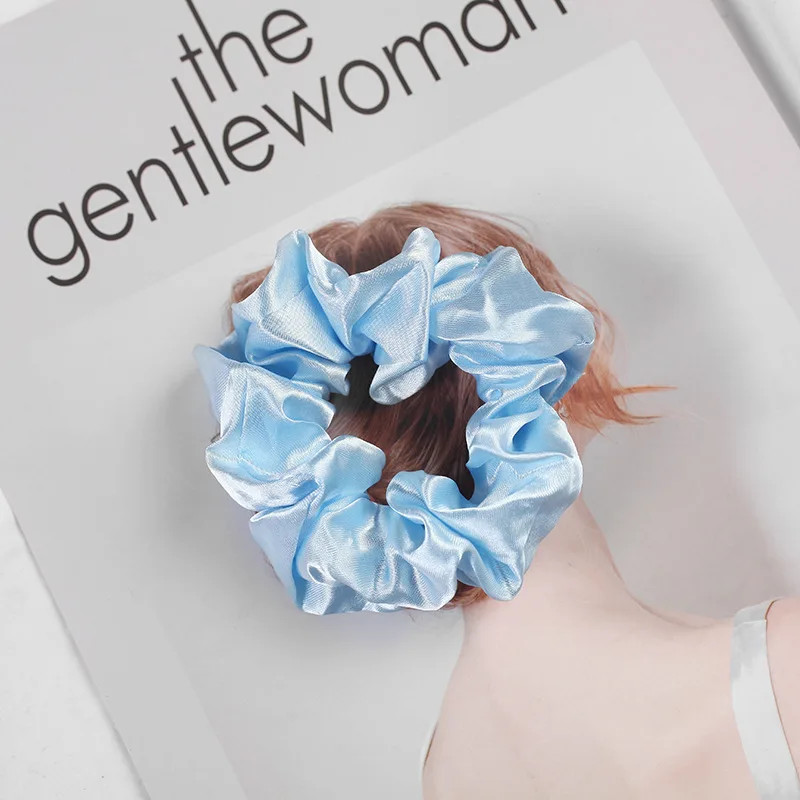 A pack of 50 pcs Kawaii Satin Girls Silky Scrunchie Sets Women Elastic Hair Bands Mujer Headwear Headband Accessories |