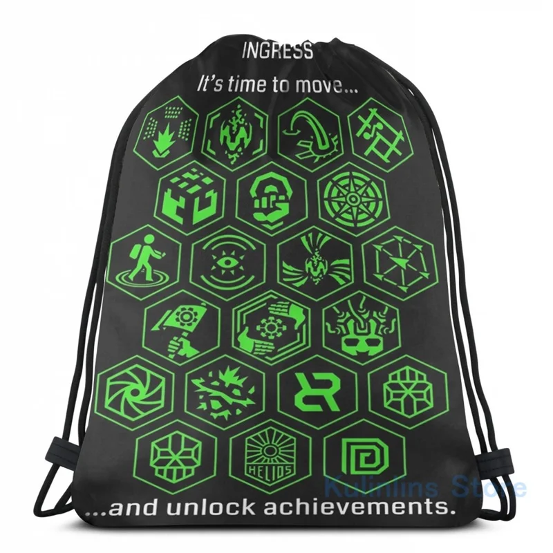 Забавная графическая печать достижения Ingress просвещенный рюкзак с USB-зарядкой