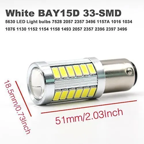2 шт. светодиодный 1156 1157 BAY15D P21W BA15S PY21W BAU15S Автомобильная сигнальная Поворотная лампа индикатора задний стоп-сигнал светильник 12V