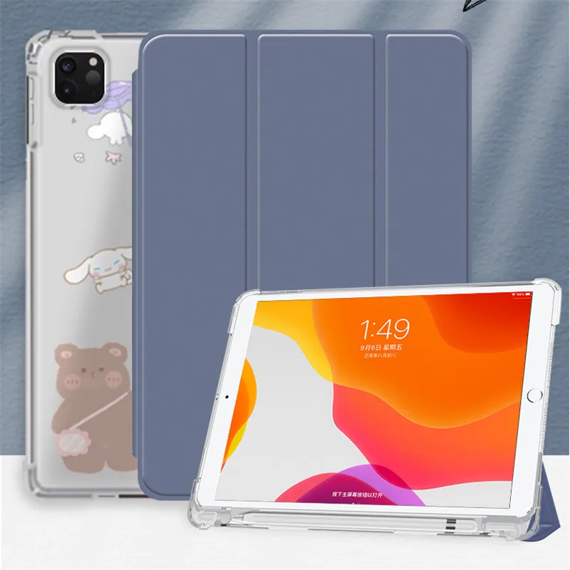 

2021 New Tablet Case for Apple Ipad Case for 2020 IPad Pro 11 12.9 Smart Cover Mini 4 5 with Pencil Holder 5th 6th Generation