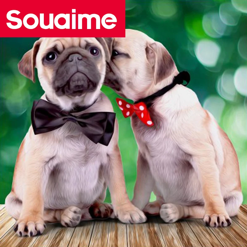 Полный квадрат/круглый дрель 5d Diy алмазная живопись щенок Кристалл бриллиантовой