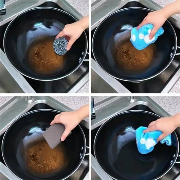 

Carborundum Magic Sponge Brush Pan Kitchen Washing Cleaning Cleaner Tool