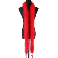 2 meters red marabou feather boa for crafts plumas plumes ribbon wedding dress decoration christmas tree party accessory feather