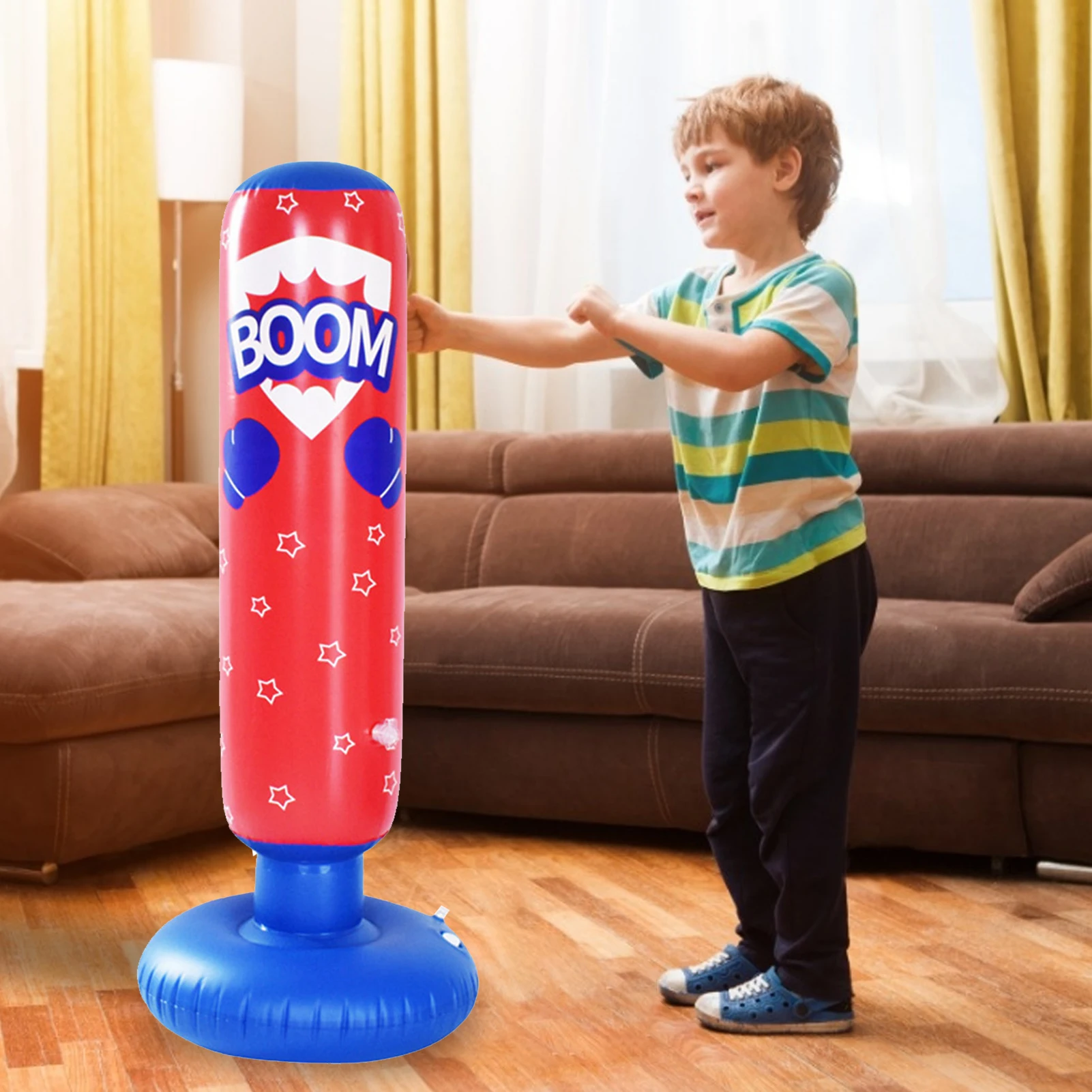 Надувной боксерский мешок 47 2 дюйма для детей и взрослых тяжелая боксерская сумка