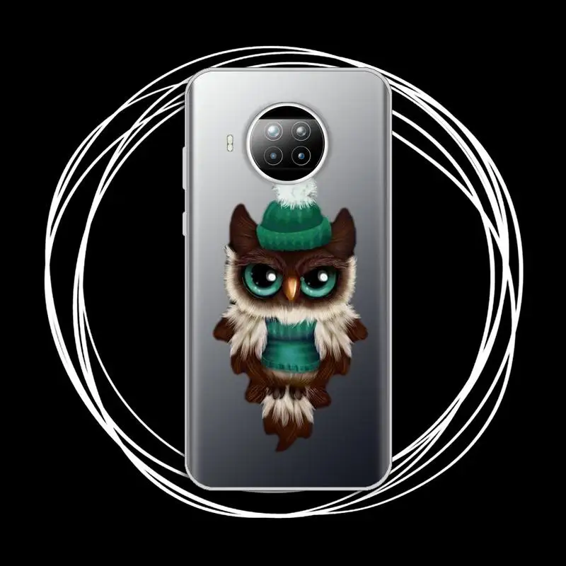 

Animal Owl art cool cute Phone Case Transparent for xiaomi redmi note 8 9 9s 11 10t lite pro