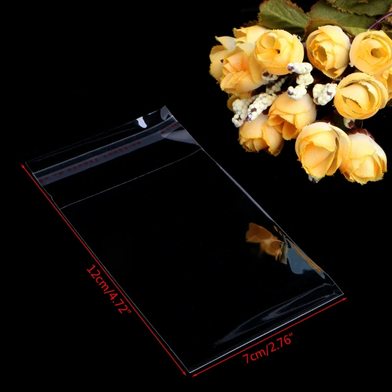 

Y1UE Clear Transparent Plastic Self Adhesive Seal Bag Resealable Poly Bags
