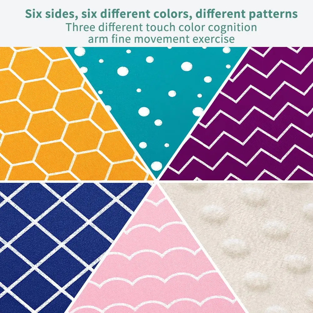 

0-12Months Soft Activity Cube Toy Early Educational Sensory Puzzle Baby Cloth Building Block Toy Infant Soft Rattle Plush Toy