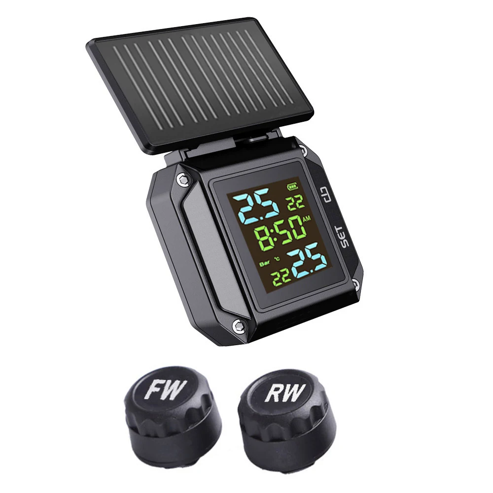 

Black Built-in Tire Pressure Monitor Helpful Durable Intelligent Tire Pressure Sensor Safe Multi-functional Heat Safe Portable