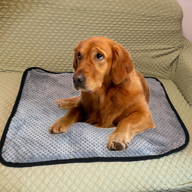 

Reusable Dog Bed Mats Dog Urine Pad Puppy Pee Fast Absorbing Pad Rug for Pet Training In Car Home Bed M/L
