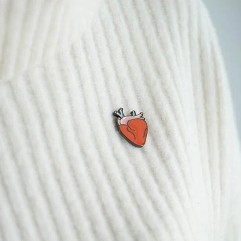

1PC Metal Brooch Pins Button Pins Girl Gift Fashion Jewelry Human Body Pin Badge Korean Version Cartoon Cute Brain Eye Tooth