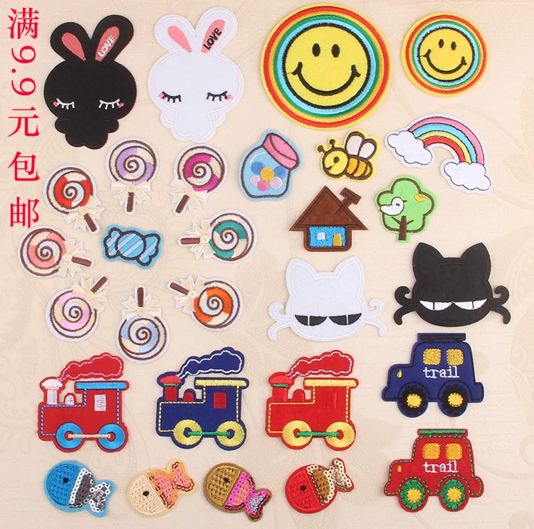 Аппликация для заплаток из ткани симпатичная мультяшная труба глажки джинсовых