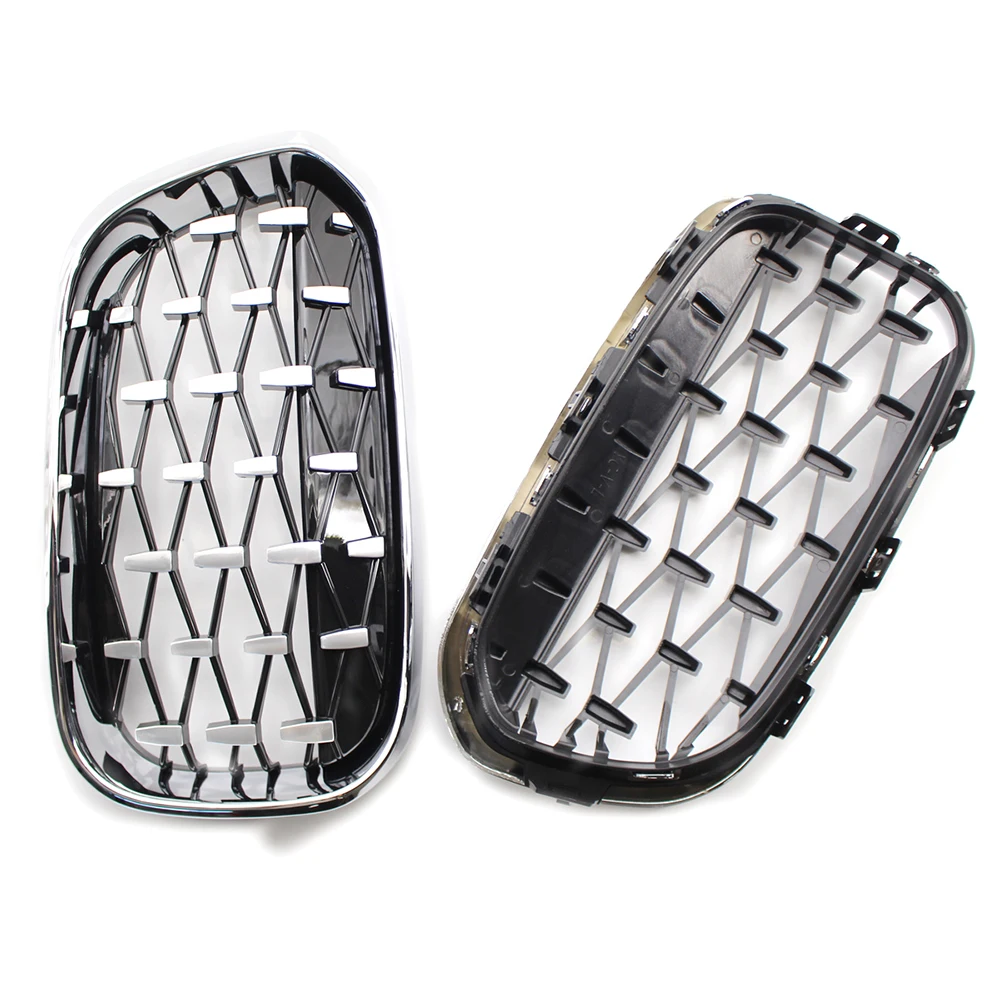 Пара Алмазный звездный стиль гриль Передняя ножная решетка бампер для BMW 1 серия