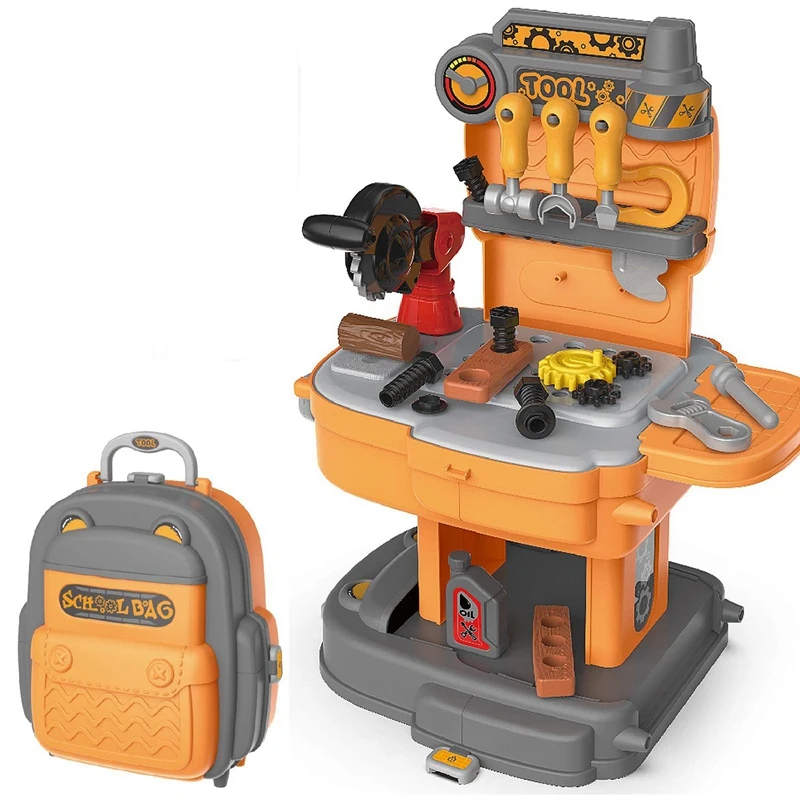 

31 шт. детский набор инструментов инженера для ролевых игр Игрушки Рюкзак моделирования строительства аксессуары инструменты игрушки Playset