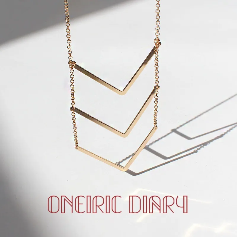 Ожерелье ONEIRIC с геометрическим рисунком для женщин массивное модное Ювелирное