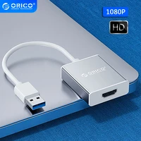orico usb 3 0 to hdmi compatible adapter 1080p hd vga cable game tv projector audio video converter usb hub for laptop