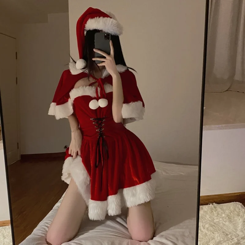 Sexy Christmas Party Mini Dress Women Red Bandage Casual Y2k Night Dresses Ladies Designer Korean Style Autumn Winter 2021 | Женская