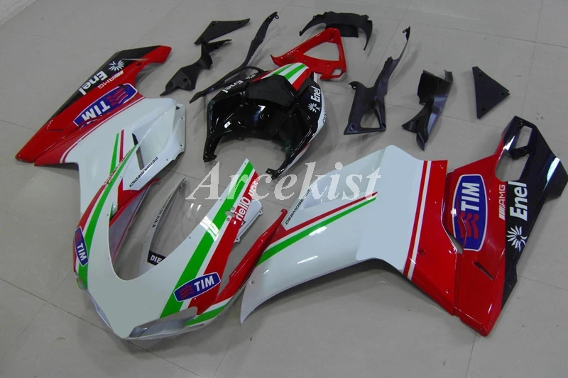 

New ABS Whole Fairings kit Fit for Ducati 848 evo 1098 1198 2007 2008 2009 2010 2011 07 08 09 10 11 Bodywork set red green