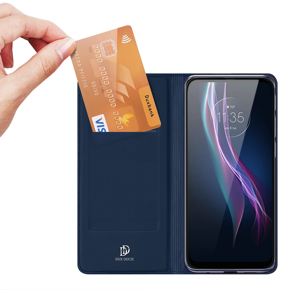 

For MOTO One Fusion Plus One vision Phone Case Cover Fashion PU Leather Anti fall With Card Flip Stand Adsorbability