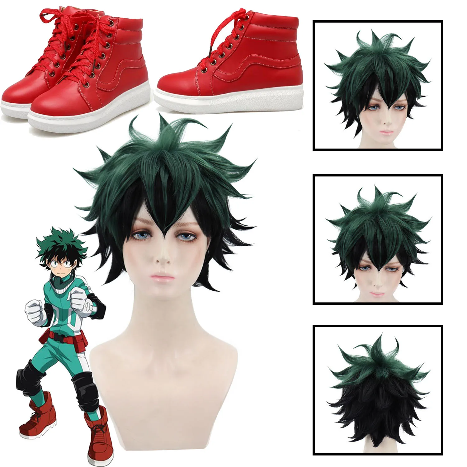 

Термостойкий парик для косплея из м/ф «Моя геройская Академия»