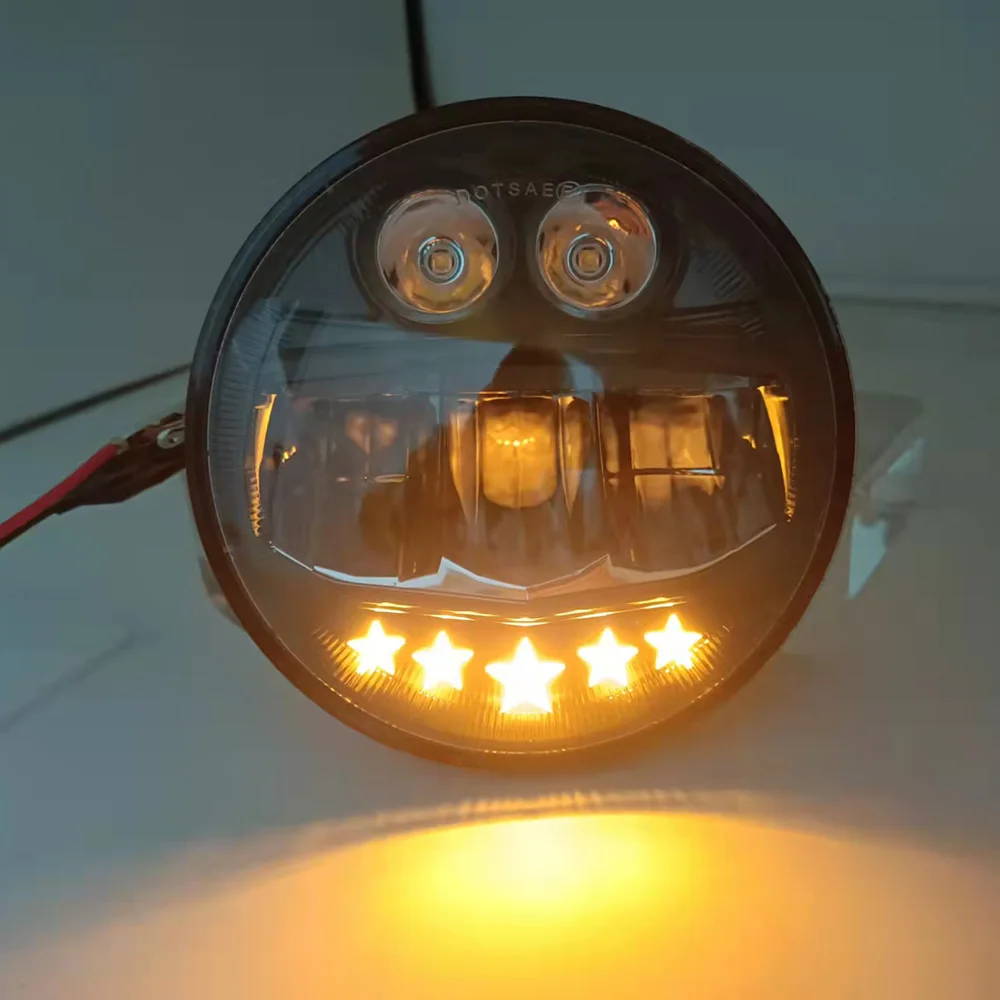 5.75inch 5 3/4” LED Headlight with DRL Motorcycle Driving Light for Harley Dyna Sportster Iron 883 Low Rider Street Bob Softail |