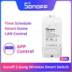 Itead Sonoff двойной 2 банды Wifi выключатель света пульт дистанционного управления Умный дом Wifi модуль работать с Алиса Alexa Google Home IFTTT