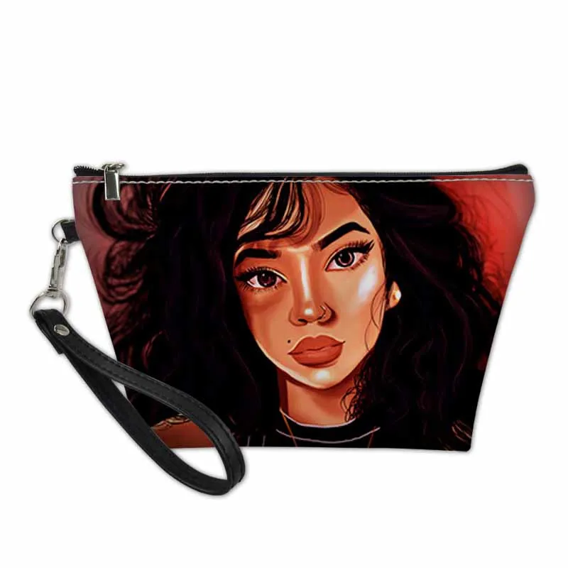 FORUDESIGNS Funtion Make Up Сумки женские черные художественные африканские Девушки Печать косметички женский макияж сумка женские косметические сумки - Цвет: YQ4561Z8