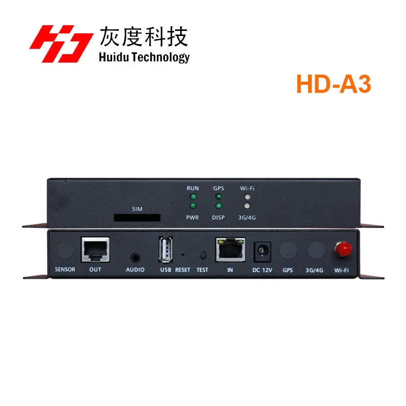 Huidu HD-A3 asynchronous full color led display video player built-in wifi competitive wireless rgb controller card | Электроника