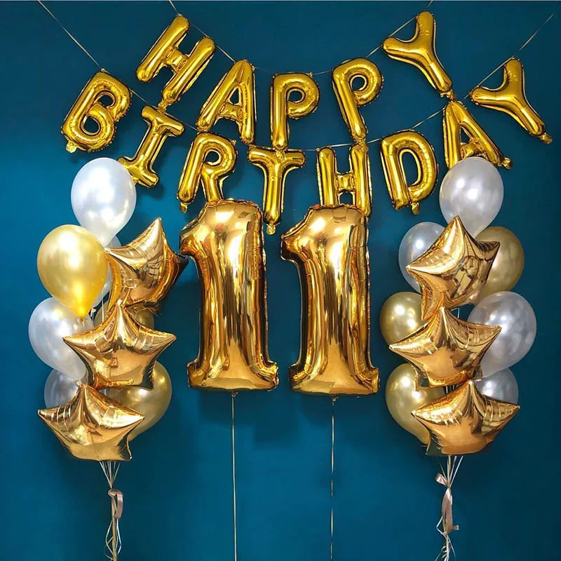 

gold/rose gold 18/21/29/30 years old birthday balloon wedding commemorate decoration balloon garland Supplies soporte