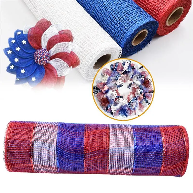 

Сетчатая лента «сделай сам», декоративная ткань для упаковки цветов, прочная многоразовая гирлянда, сетчатая ткань для венков, бантов, Лоск...