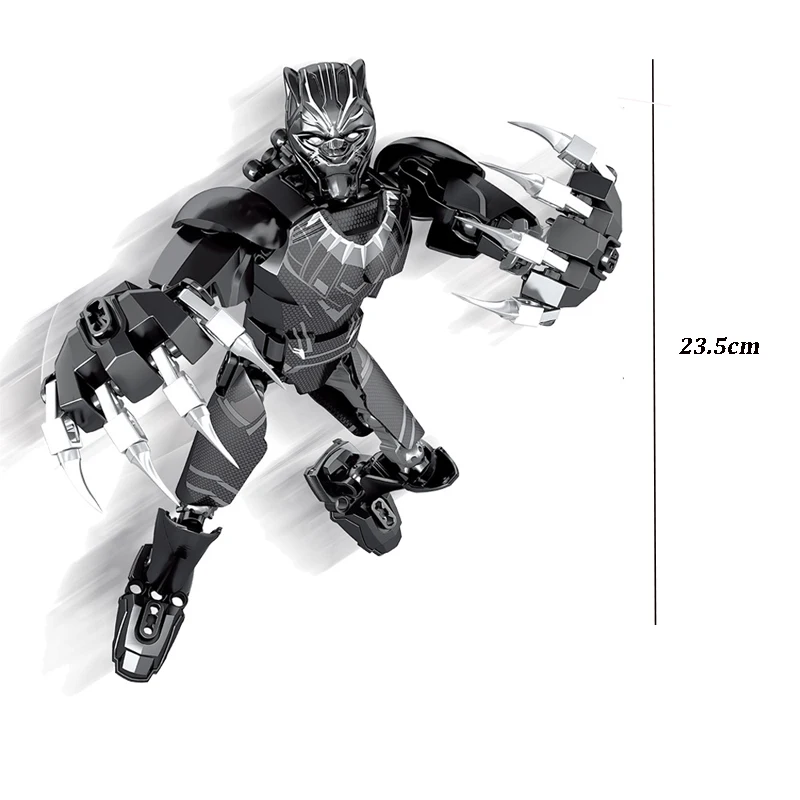 

Big Avengers Super Hero League Riot Butcher Spider-Man Panther Iron Man Brother Building Block Toy Children