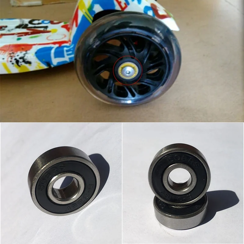 

10 шт./компл. 608RS/608-2RS/693ZZ подшипник ABEC-5 скейтбордов скутеров 608 2RS шариковый Подшипник Миниатюрный 693ZZ роликовые подшипники комплект